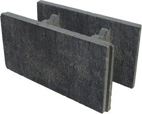 Diephaus Schalungsstein CONO aus Beton in Grau und Beige, B/H/L: 24 x 25 x 50 cm - Bild 1
