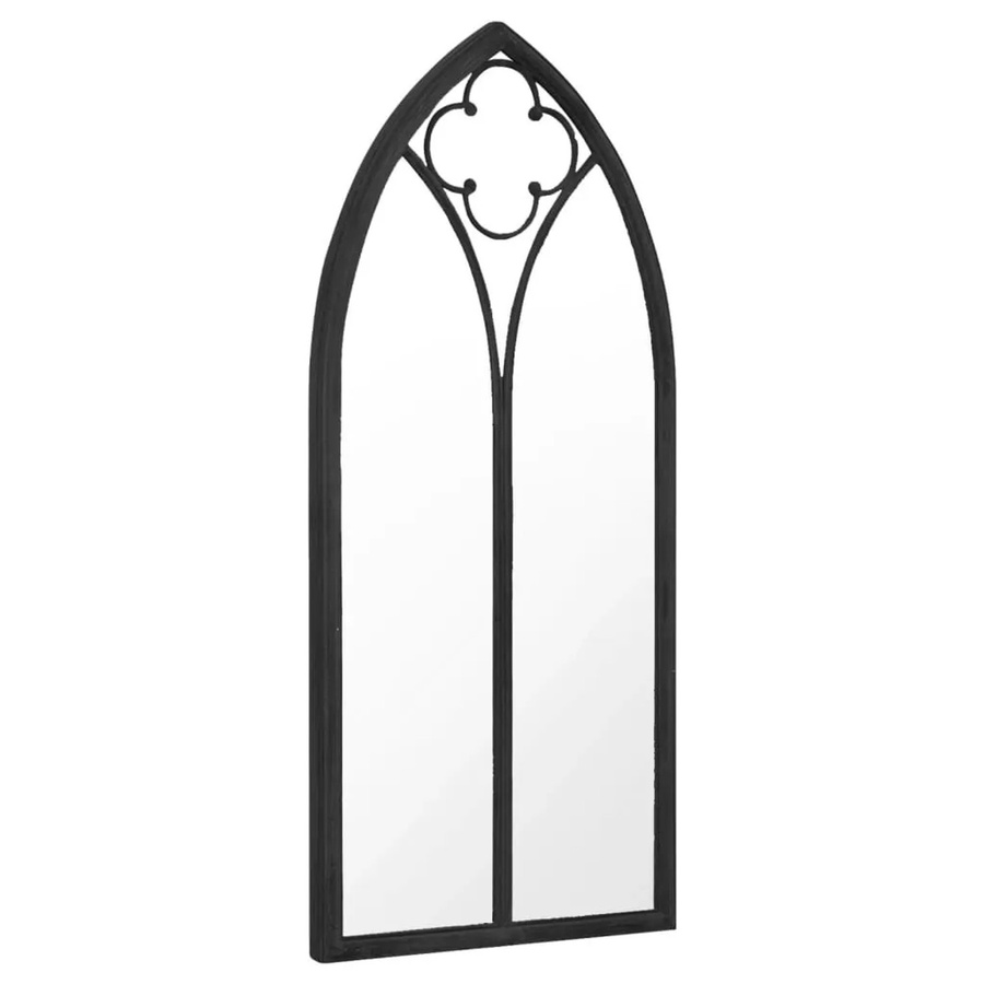 vidaXL Gartenspiegel in Schwarz aus Metall und Glas, B/H: 45 x 100 cm - Bild 2
