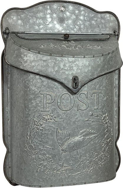 Briefkasten POST aus Zink im Vintage Landhausstil mit Brieftaube-Motiv - Bild 1