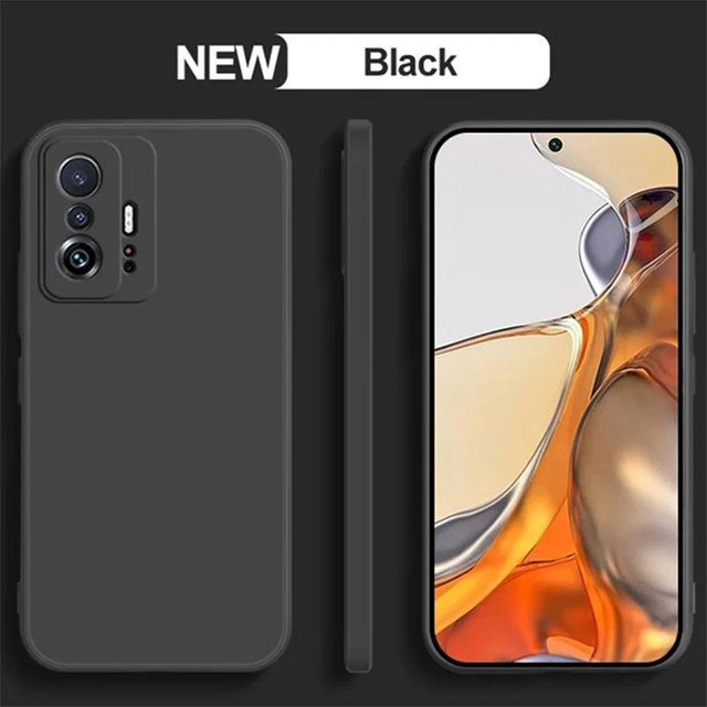 Silikon-Weichhülle für Xiaomi 11T, 11T Pro, 11T Lite und 11 Lite in Schwarz - Bild 1