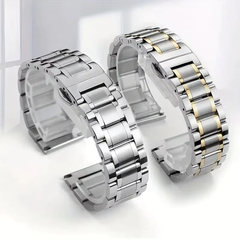 Uhrenarmband Edelstahl, Silber, Samsung Galaxy Watch, Amazfit GTS GTR - Bild 1