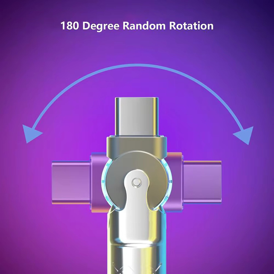Xiaomi USB Typ C zu C Schnellladekabel mit 120W und 180 Grad Winkelstecker in Schwarz - Bild 2