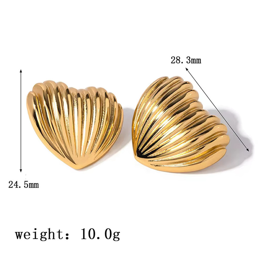 Ohrstecker Edelstahl, Goldfarbe, Damen, FOMALHAUT - Bild 3