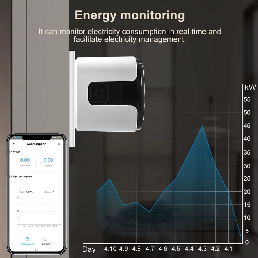Elivco eWelink Smart Plug WiFi 16A Steckdose mit Timer und Förderungsüberwachung in Weiß, kompatibel mit Google Assistant und Alexa - Bild 4
