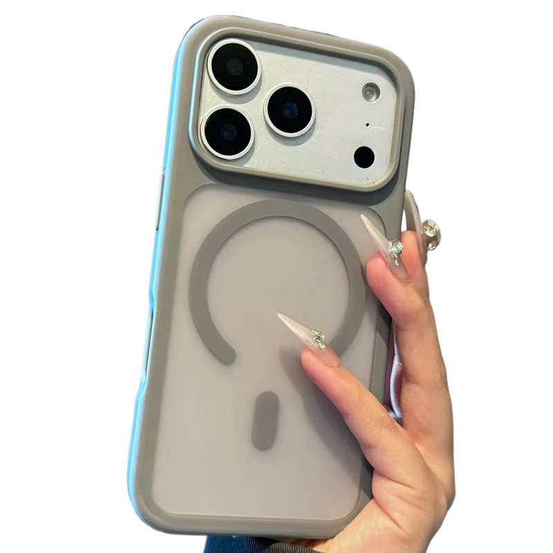 Transparente MagSafe Handyhülle mit mattem Finish für Apple iPhone 12 13 14 15 16 17 Pro Max Plus Air in Blau - Bild 3