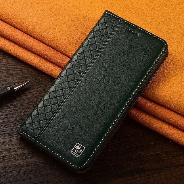 Napa Leder Klapphülle mit Kartenfächern für Xiaomi Poco F1 F2 F3 F4 F5 F6 F7 F8 Pro GT Ultra 5G in Grün - Bild 1
