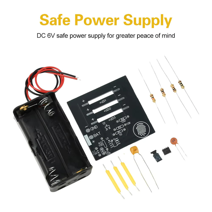 Aideepen DIY-Lötübungsset mit DC 6 V, berührungsempfindlich und stufenlos dimmbar für elektronische Lötprojekte für Anfänger - Bild 2