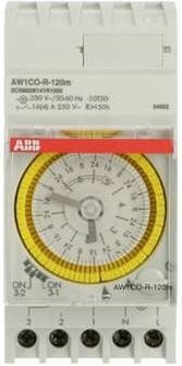 ABB AW1CO-R-120M Mechanische Zeitschaltuhr 230 V/AC für DIN-Schiene in Weiß - Bild 1