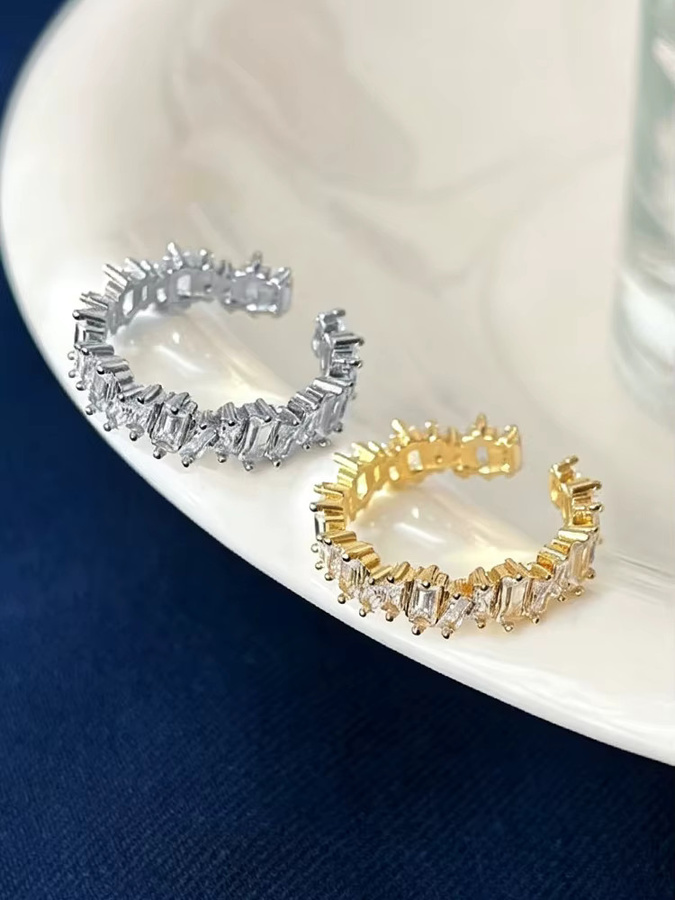IOGOU Offener Ring, Zirkonia, Bicolor, Damen - Bild 6