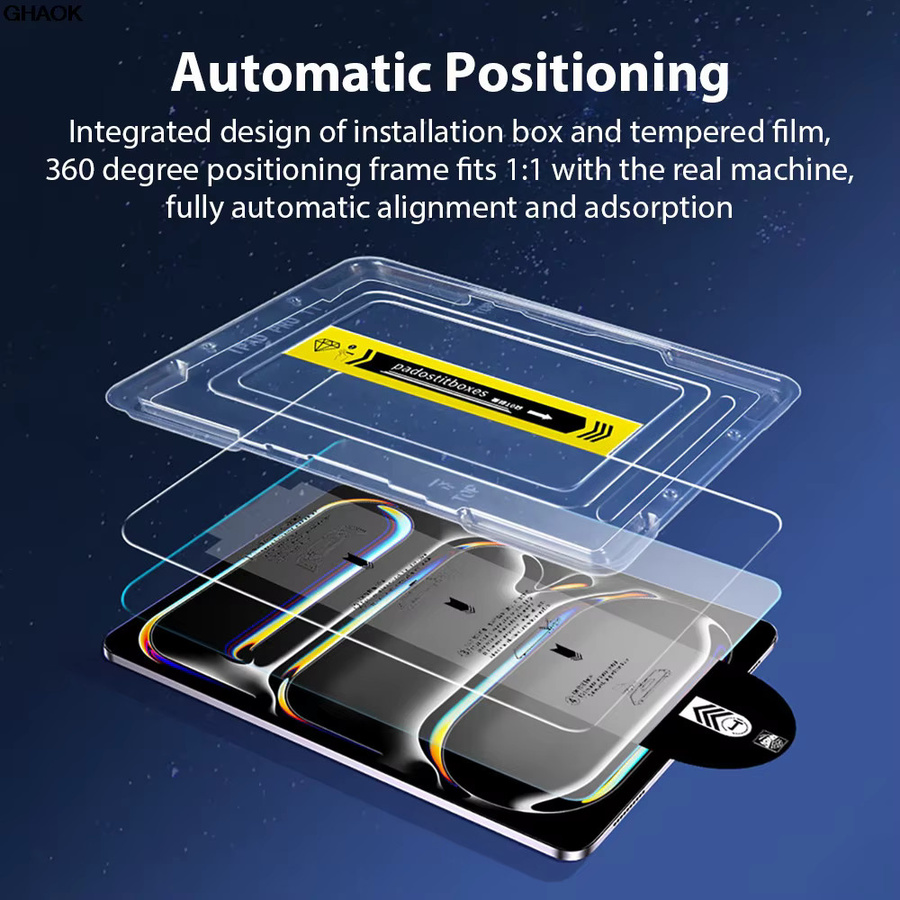 Gehärtetes Glas Displayschutzfolie für Samsung Galaxy Tab S10 Lite, S10 FE+, S10 FE, S9, S8, S7 FE Plus, A9 in Transparent - Bild 2