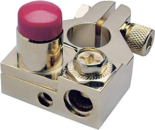 Sinuslive Batteriepolklemme Pluspol in Gold oder Silber B/H/T: 45 x 40 x 60 mm - Bild 1
