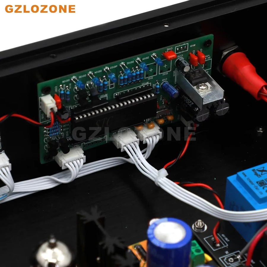 GZLOZONE Remote PRT05A ECC83 Röhren-Vorverstärker Stereo Amplifier in Schwarz - Bild 4
