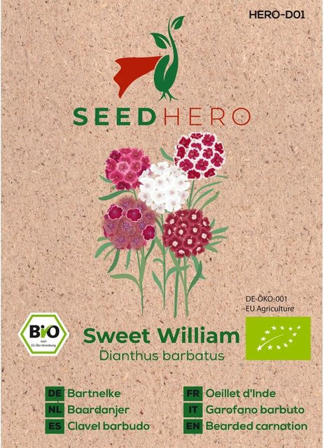 Seedhero BIO Bartnelke Sweet William Samen für Beete und Rabatten - Bild 1