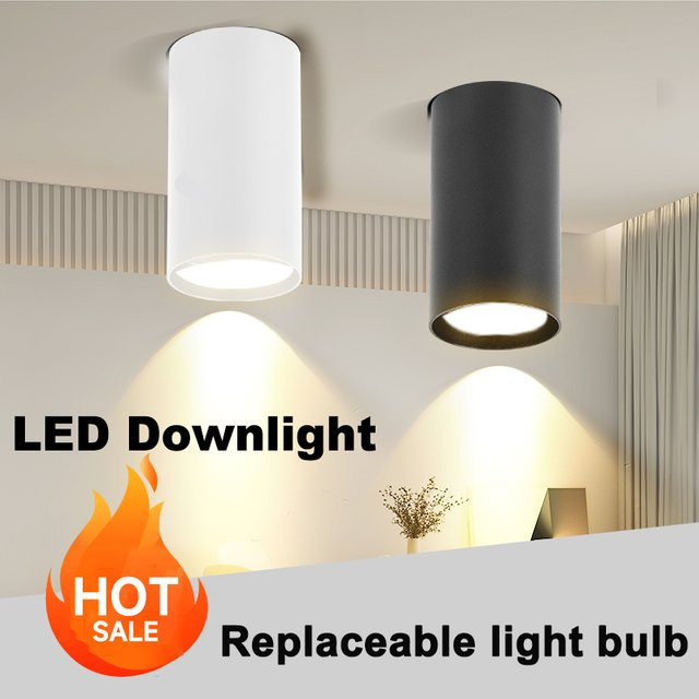 CANMEIJIA LED Downlight Einbaustrahler GU10 mit austauschbarer Glühbirne aus Aluminium in Weiß - Bild 1
