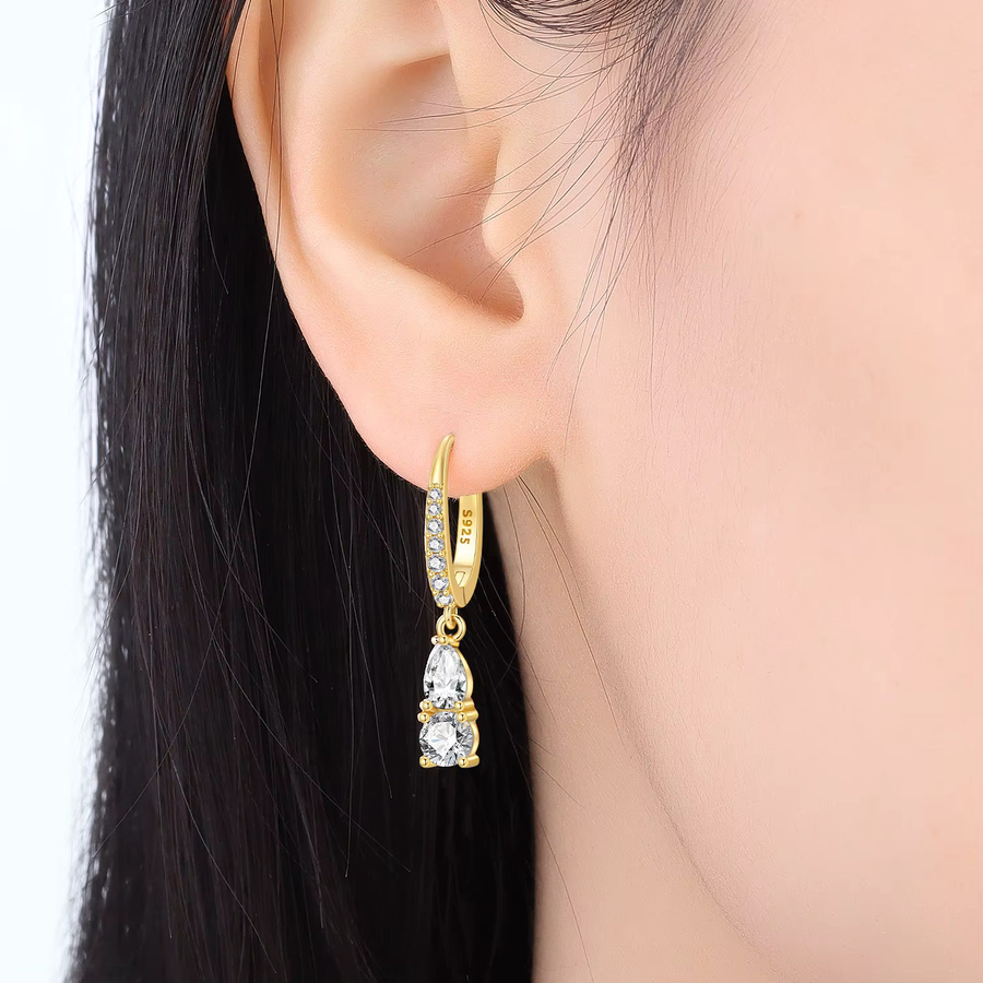 Orstarry Ohrringe, 925 Sterling Silber, 18 k Gold, Damen - Bild 2