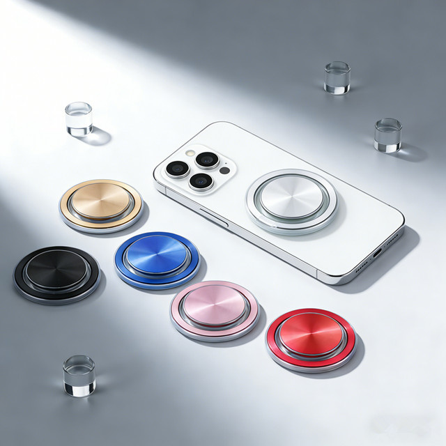 NMEGOU Magnetischer Handyhalter mit Ringfinger-Erweiterungsständer für MagSafe und iPhone in Rot und Mehrfarbig - Bild 1