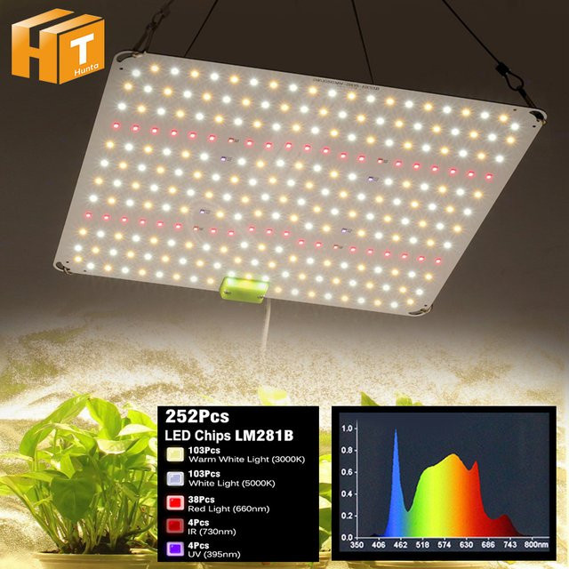 Hunta Full Spectrum LED Pflanzenlampe mit LM281B Chips für Hydrokultur und Blumen, Weiß - Bild 1