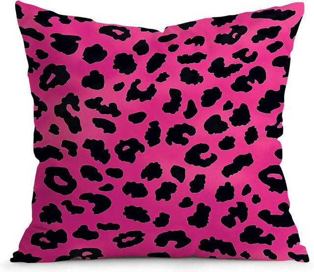 JMG Clothing Kissenbezug mit Rosa Leopardendruck aus Polyester, B/H: 45 x 45 cm - Bild 1