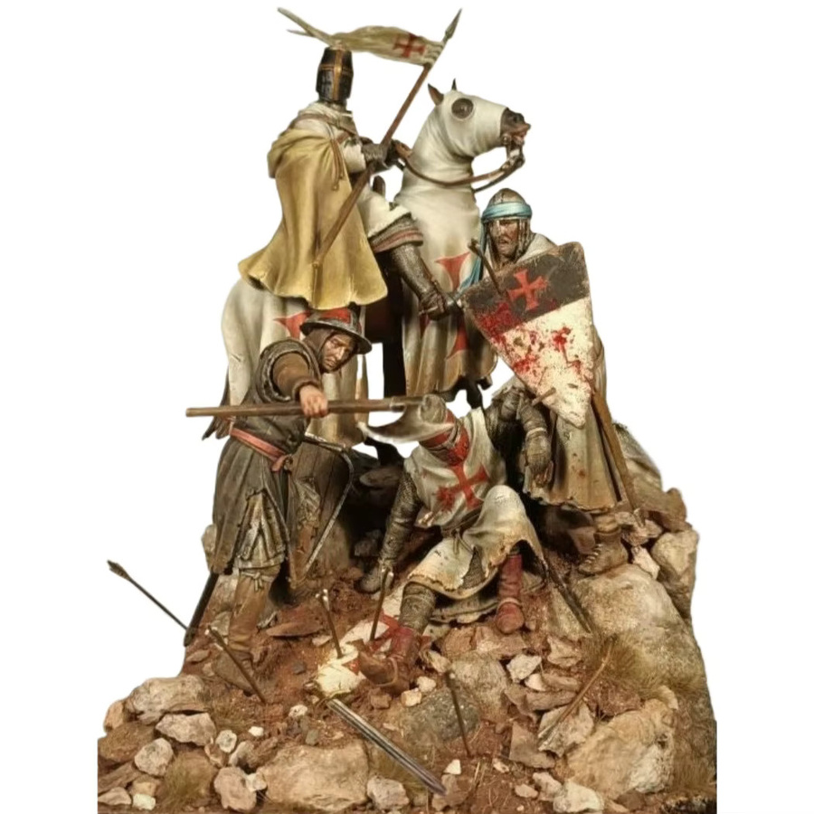 JIJIE Kampagnete Ritter, Druckguss-Harzfigur, Maßstab 1:24, unmontiert, unbemalt - Bild 3