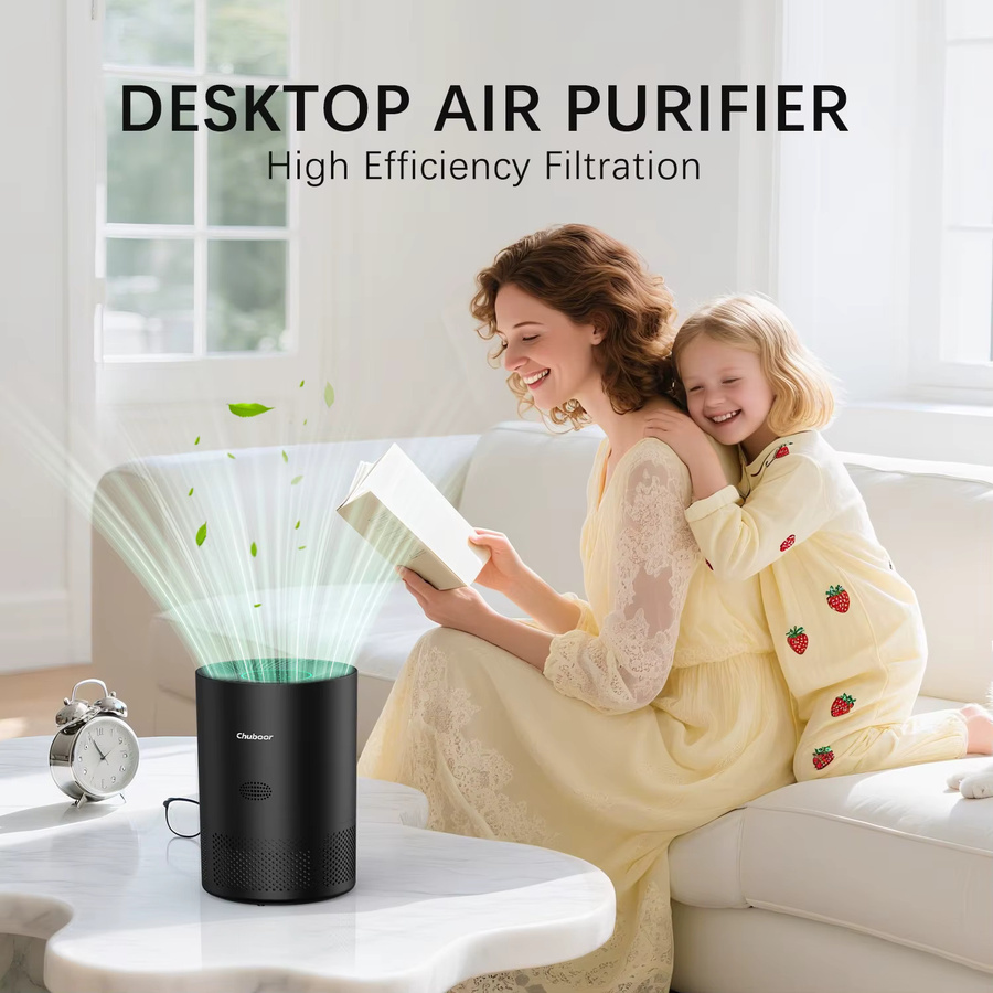 Chuboor Luftreiniger mit HEPA-Filter gegen Allergien und Tierhaare für das Schlafzimmer und Zuhause - Bild 2
