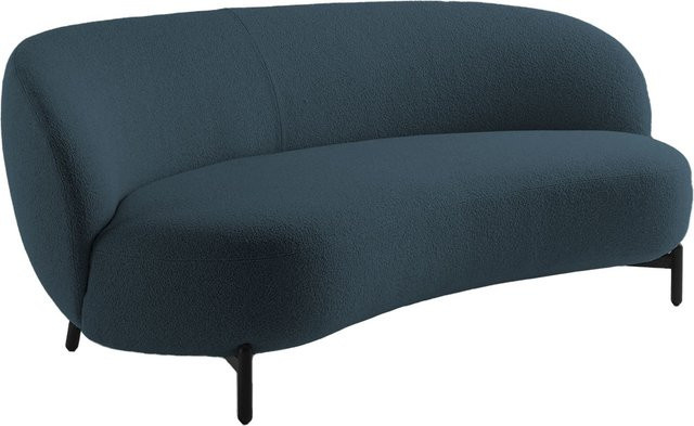 Kartell Lunam Sofa Orsetto mit blauem Stoffbezug und Metallrahmen - Bild 1