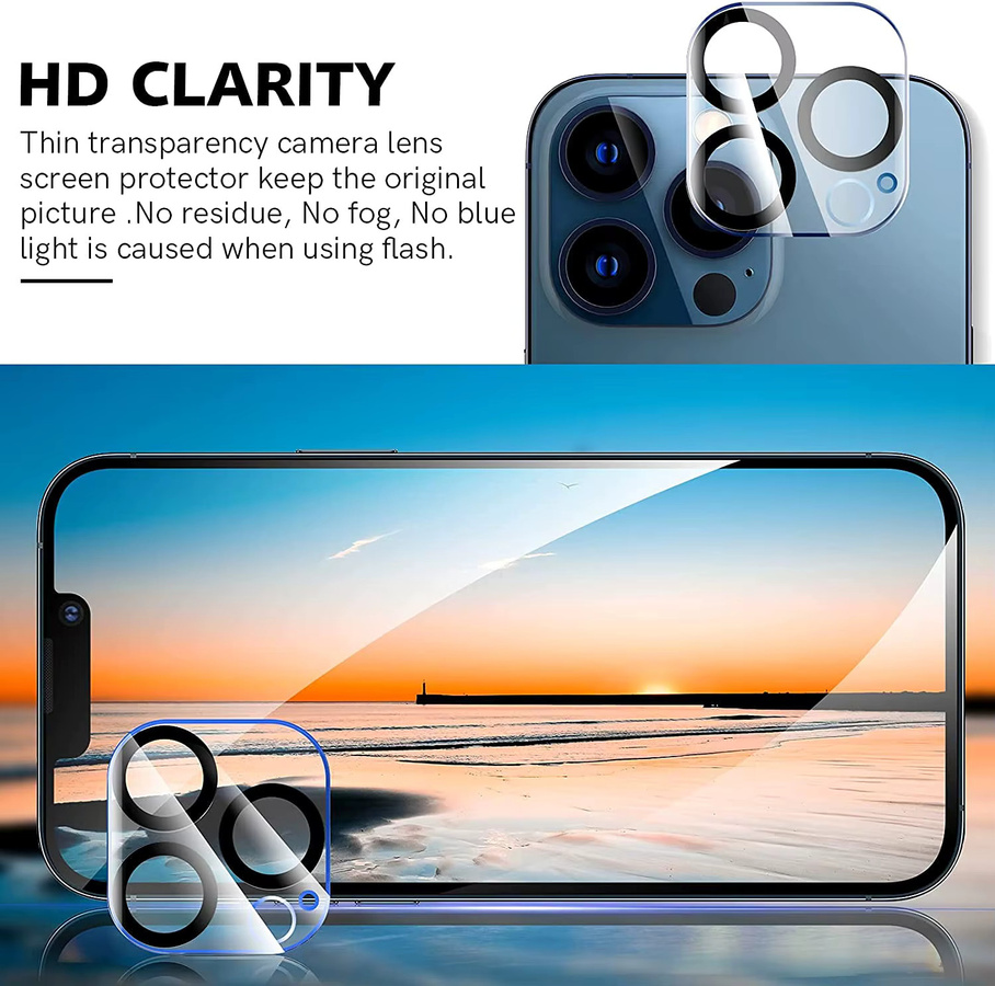 6-in-1 Schutzset aus gehärtetem Glas für Apple iPhone 11 bis 16 Pro Max und 15 Plus, transparent - Bild 5