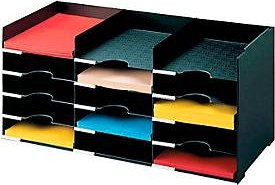 PAPERFLOW Sortierstation für DIN A4 aus Polystyrol, schwarz - Bild 1