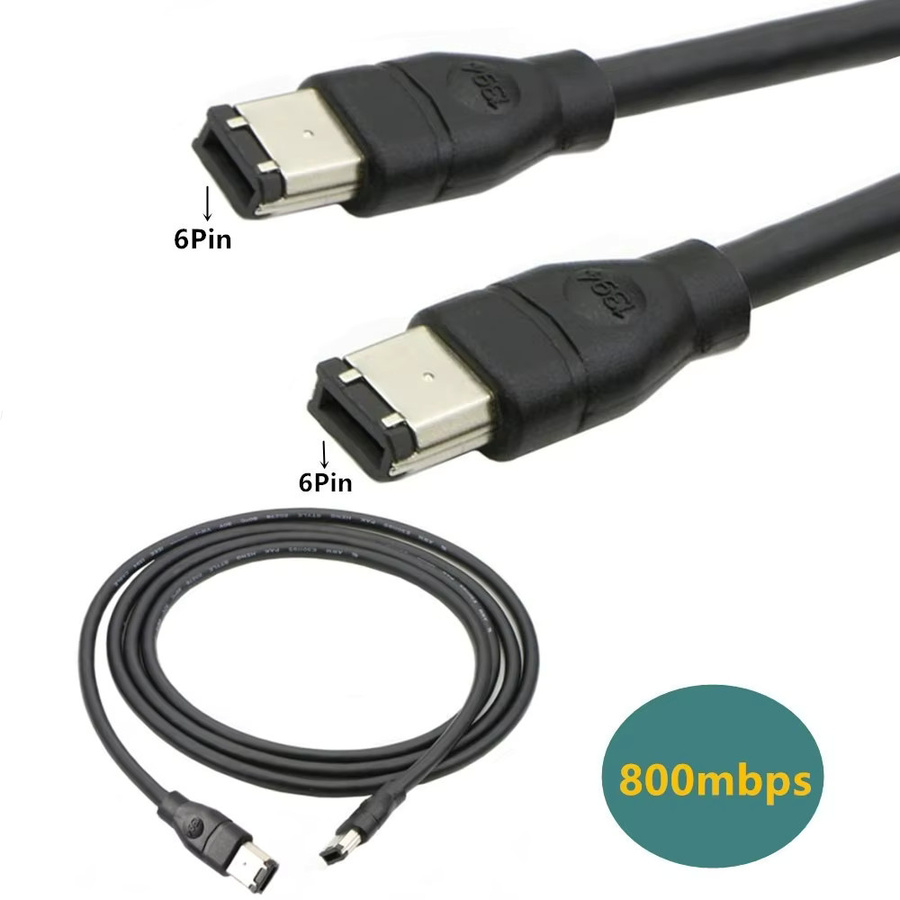 BSN IEEE1394A Firewire Datenkabel 6P auf 6P in Schwarz - Bild 6