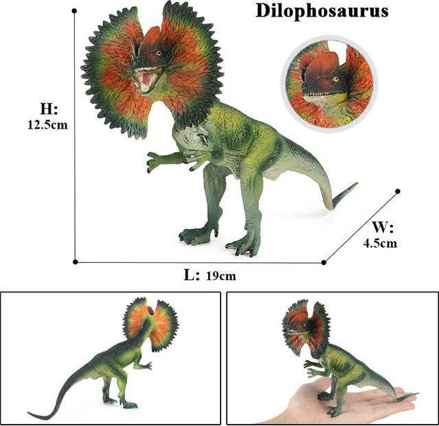 Oenux Jurassic World Dilophosaurus, Actionfigur, Dinosaurier, ab 3 Jahren - Bild 1