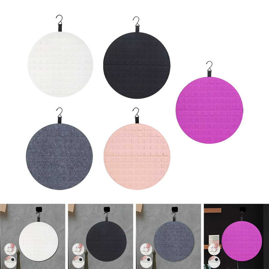 Phenovo Brosche Pin Organizer Wandbehang in Pink, runder Schmuck Display Halter mit geometrischem Design, Durchmesser: 40 cm - Bild 4