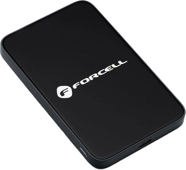 Forcell F5K8 Externer Wireless-Akku mit 5000mAh, 15W, PD + Qi, Schwarz - Bild 1