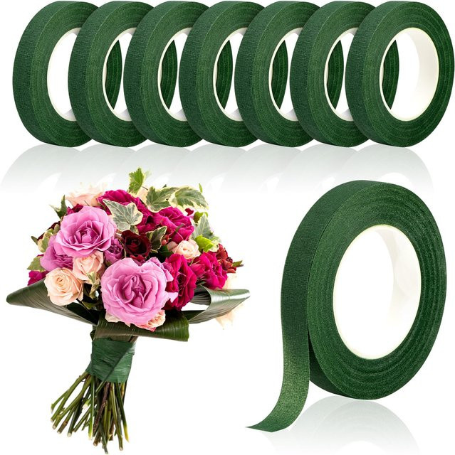 Selbstklebendes Geschenkpapierband in Grün für Blumensträuße und Hochzeitsdekoration, 20 Yards - Bild 1