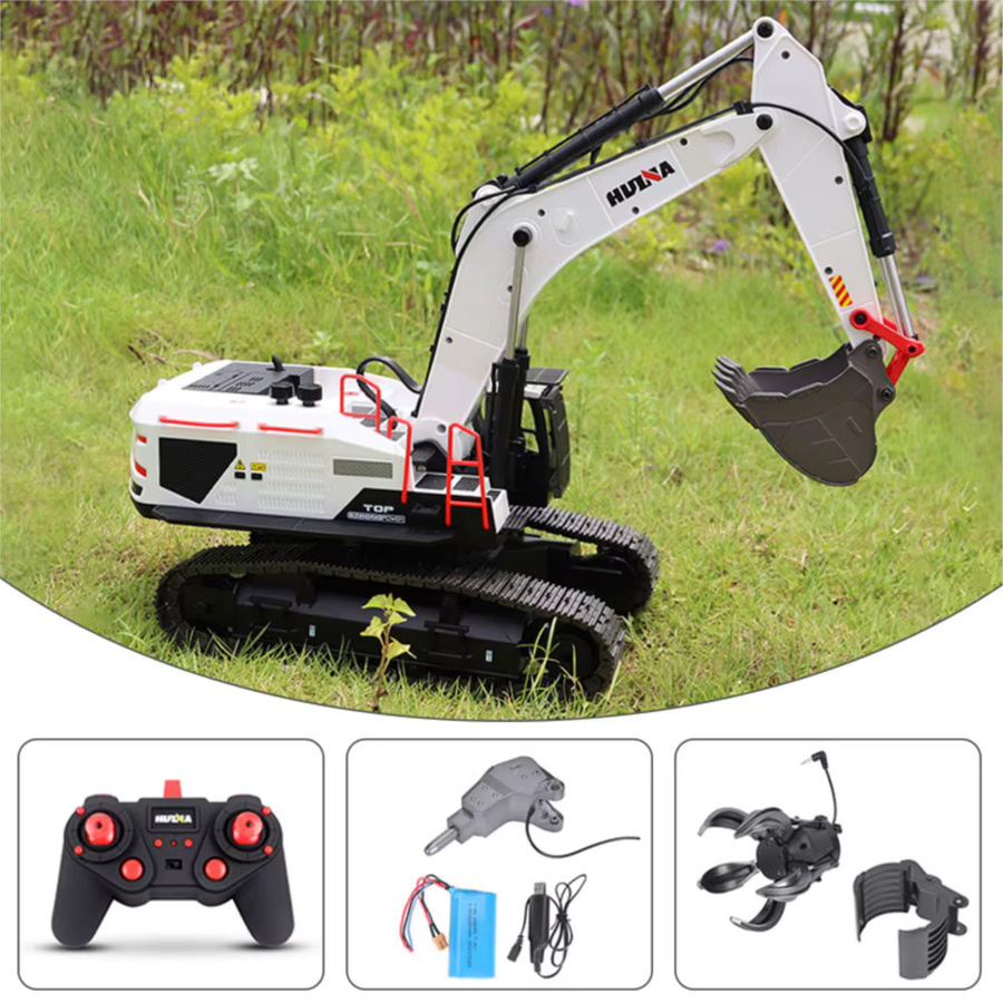 HUINA Metall RC Bagger 1594, ferngesteuert, mit Licht und Sound - Bild 6