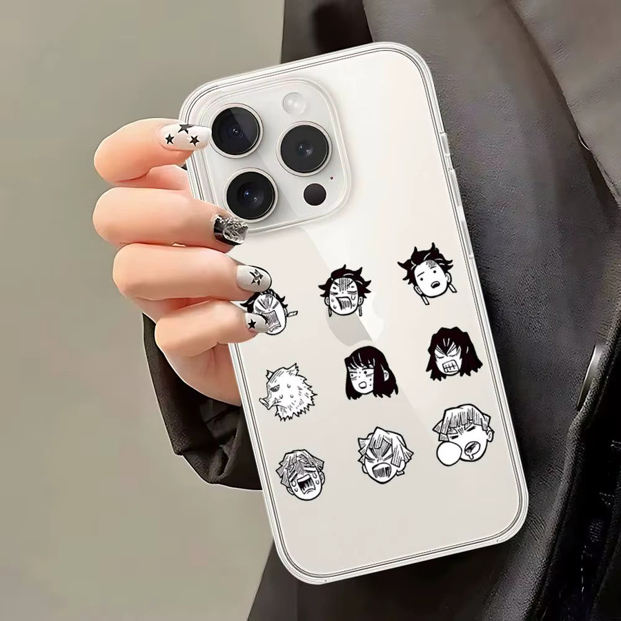 Stoßfeste transparente Handyhülle mit Tanjiro, Zenitsu und Inosuke Design für iPhone 17 16 15 14 13 12 11 Pro Max Plus - Bild 3