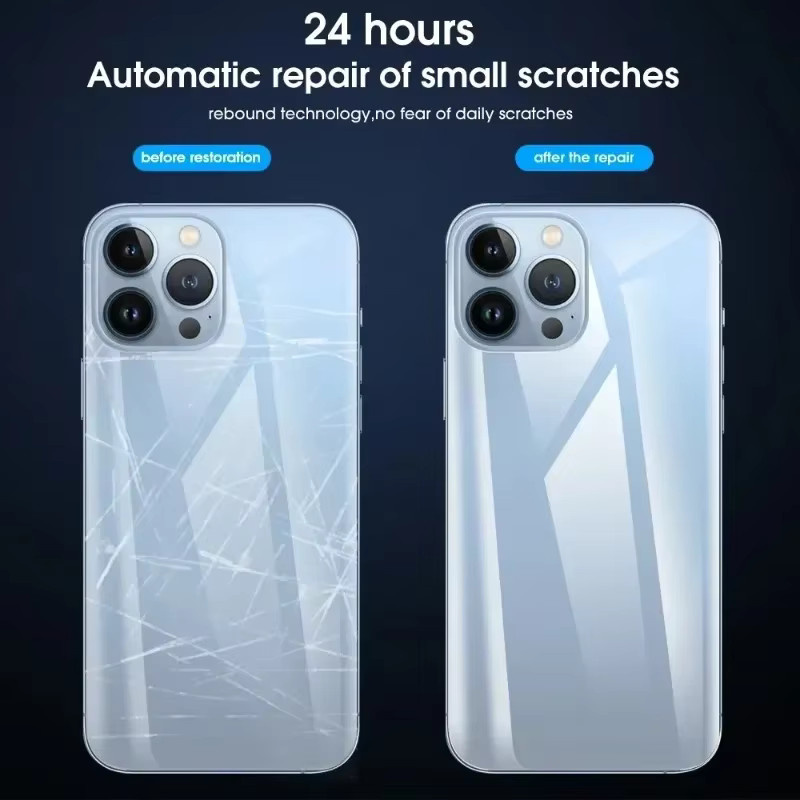 Hydrogel-Schutzfolie für die Rückseite und den Rahmen von iPhone 17 16 15 Pro Max 14 13 12 in Transparent - Bild 3