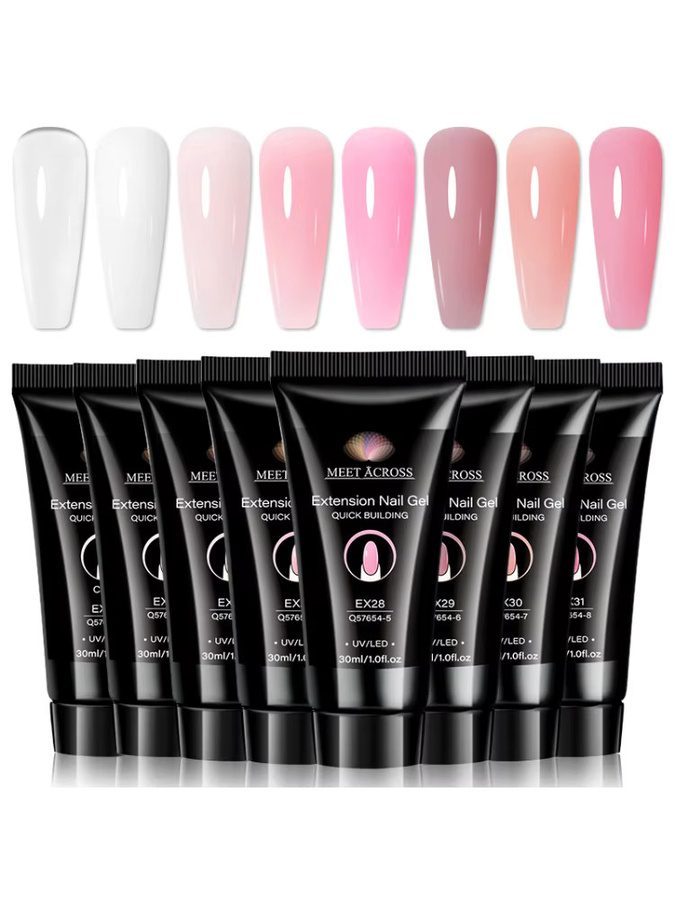 MEET ACROSS Acryl-Builder-Gel, Nude, Glänzend, 30 ml - Bild 5