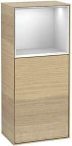 V&B Seitenschrank Finion in Weiß mit Veneer, B/T: 41,8 x 93,6 cm - Bild 1
