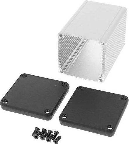 Hammond Electronics 1455CS802 Aluminium Gehäuse transparent silber B/T/H: 80 x 54 x 54 cm - Bild 1