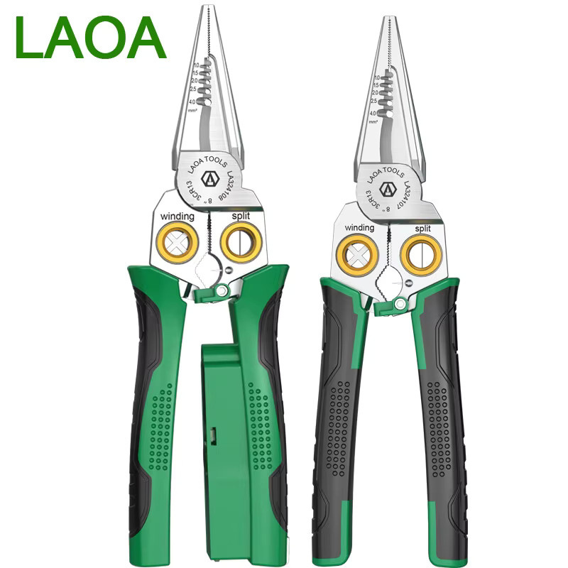 LAOA 8-in-1 Multifunktions-Abisolierzange aus Edelstahl mit elektrischer Messfunktion und Spitzzangen-Funktion - Bild 3