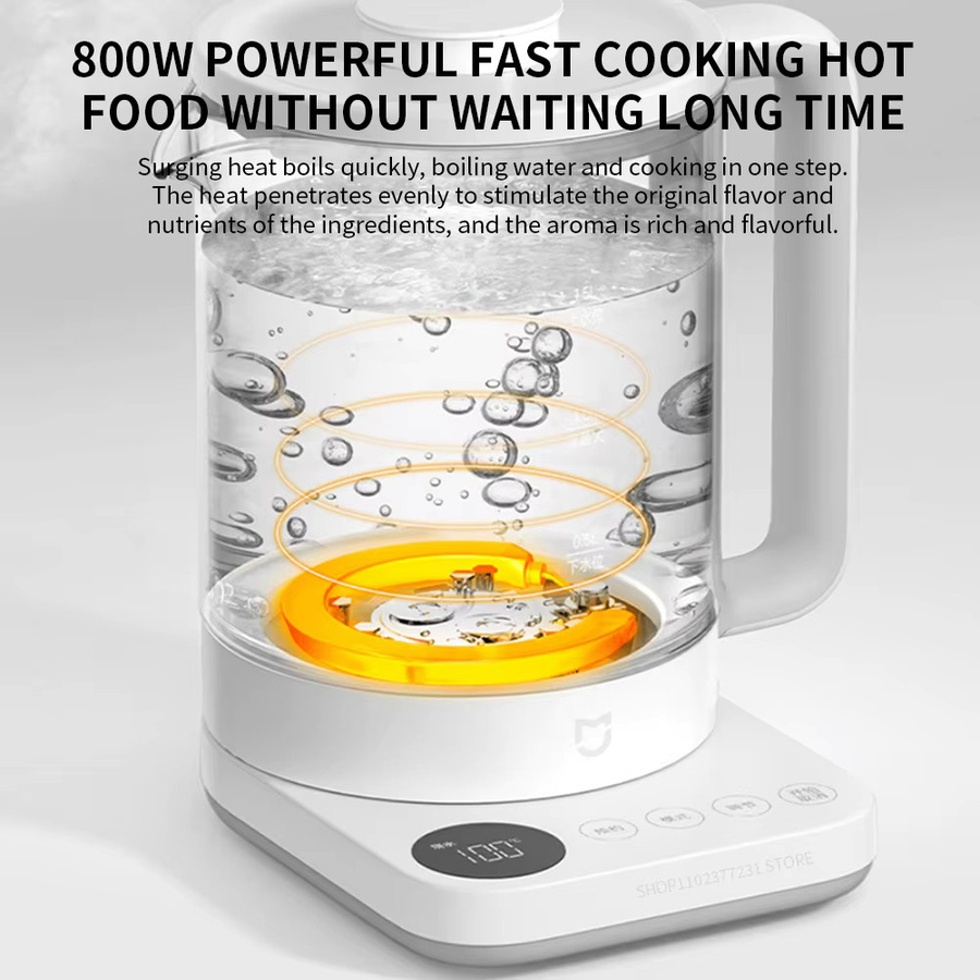 MIJIA Multifunktionaler Gesundheitskochtopf N1 Elektrischer Wasserkocher mit Wärmeerhaltung aus 304 Edelstahl in Silber - Bild 2