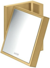 Hansgrohe Axor Uni Rasierspiegel Rectangular in Brushed Gold Optik, neigbar zur Wandmontage - Bild 1
