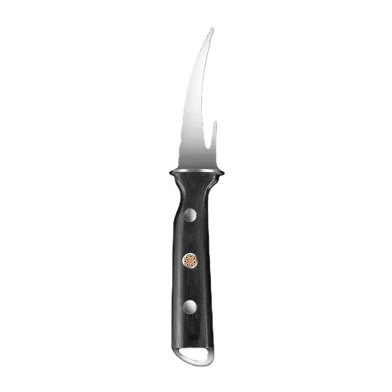 Edelstahl Garnelen Cutter in Schwarz mit Holzgriff für die Küche - Bild 4