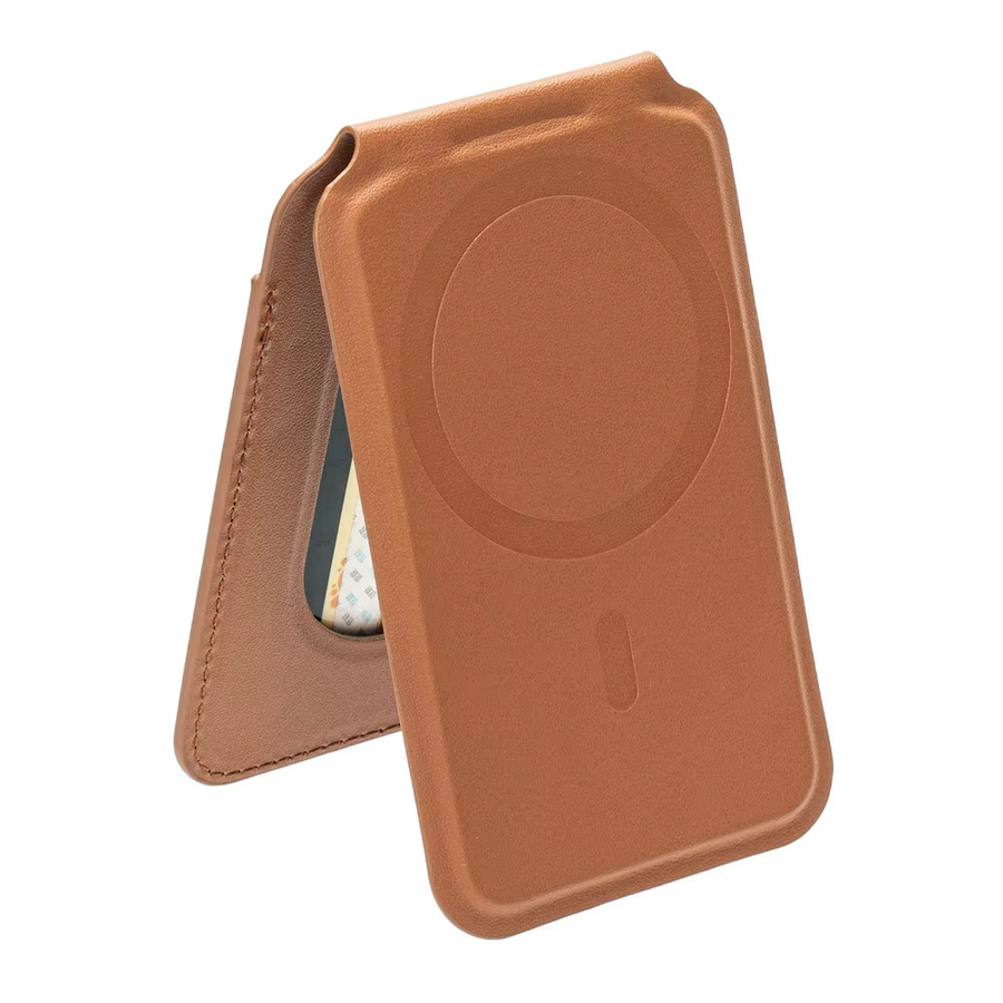 NMEGOU Magnetische faltbare Brieftasche in Blau als Kartenhalter und Standabdeckung für MagSafe kompatible iPhones - Bild 2