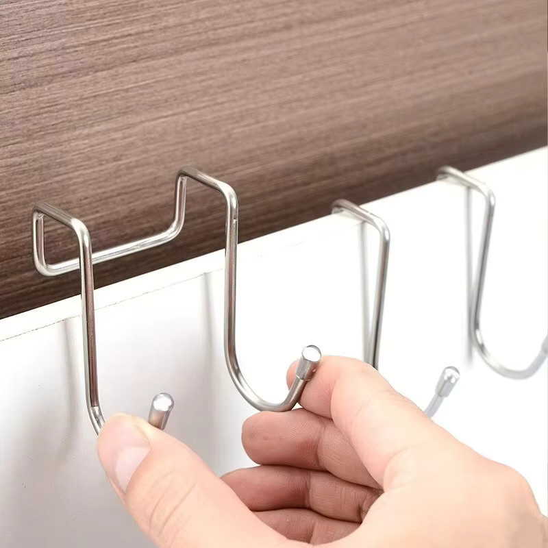 ZHUANGHUAN Doppel-Haken aus 304 Edelstahl in Silber für Küche, Badezimmer und Schrank - Bild 2