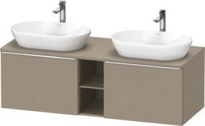 Duravit Waschtischunterschrank D-Neo in Beige, Wandhängend, B/T/H: 140 x 55 x 45,9 cm - Bild 1