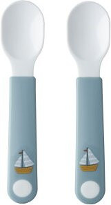 Mepal Mio Lernlöffel Set für Kinder, 2 Stück, Blau, rutschfester Griff, spülmaschinenfest - Bild 1