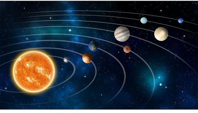 Kosmos Sternenhimmel Leinwand-Poster von Second Art Museum, Mehrfarbiges Weltraum-Gemälde mit Galaxie und Planeten zur Wanddekoration, Breite: 40 cm, Höhe: 20 cm - Bild 1