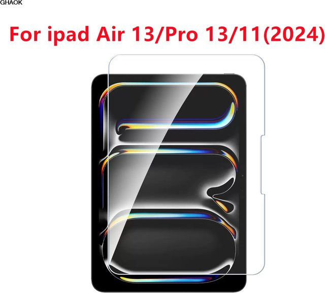 2 Stück Gehärtetes Glas Displayschutzfolie für Apple iPad Air 5 4 sowie iPad Pro 12.9 11 13 Zoll M4 M2 M3 M5 in Transparent HD Klar - Bild 1