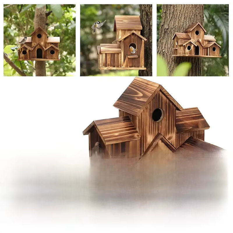 Vogelhaus für den Garten mit 5 Nistkammern in Blau für Bluebirds und Finke - Bild 7