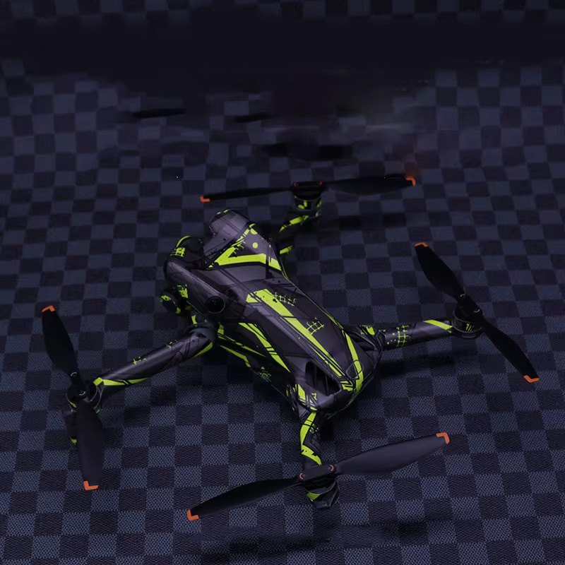 Dekoratives Aufkleber-Set für DJI Mini 5 Pro in Multicolour, wasserdichte und kratzfeste Schutzfolie für Drohne, Controller und Batteriemanager - Bild 2